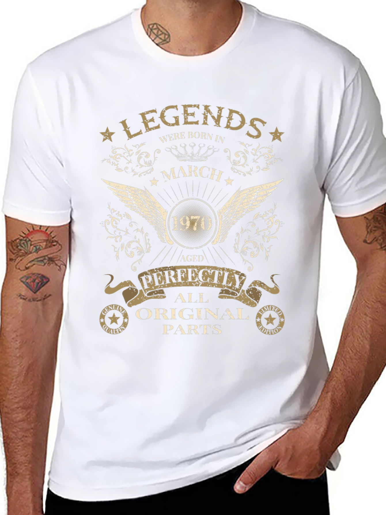 Legends Born in March 1970 T-Shirt