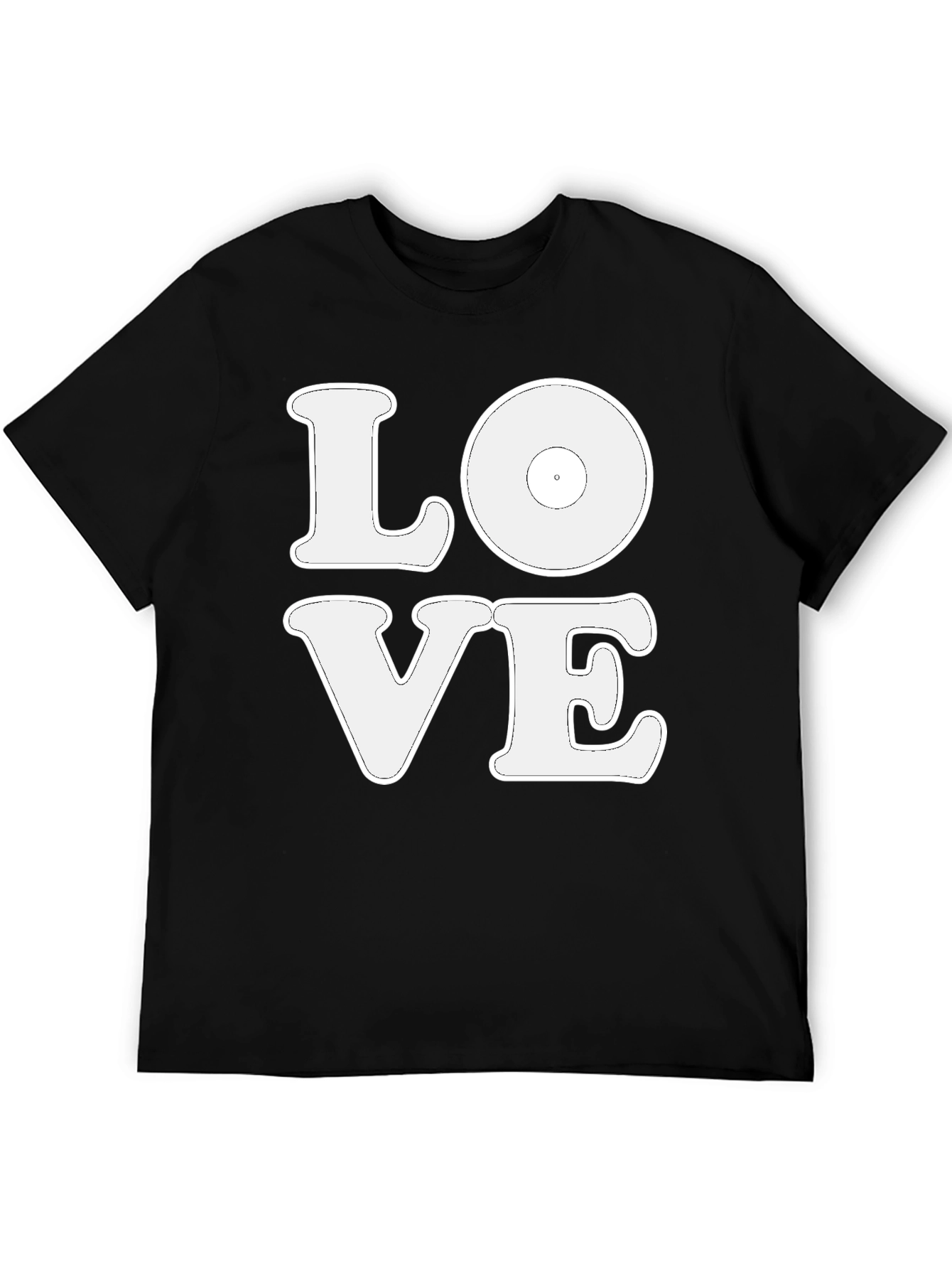 LOVE Vinyl Record Graphic Black T-Shirt