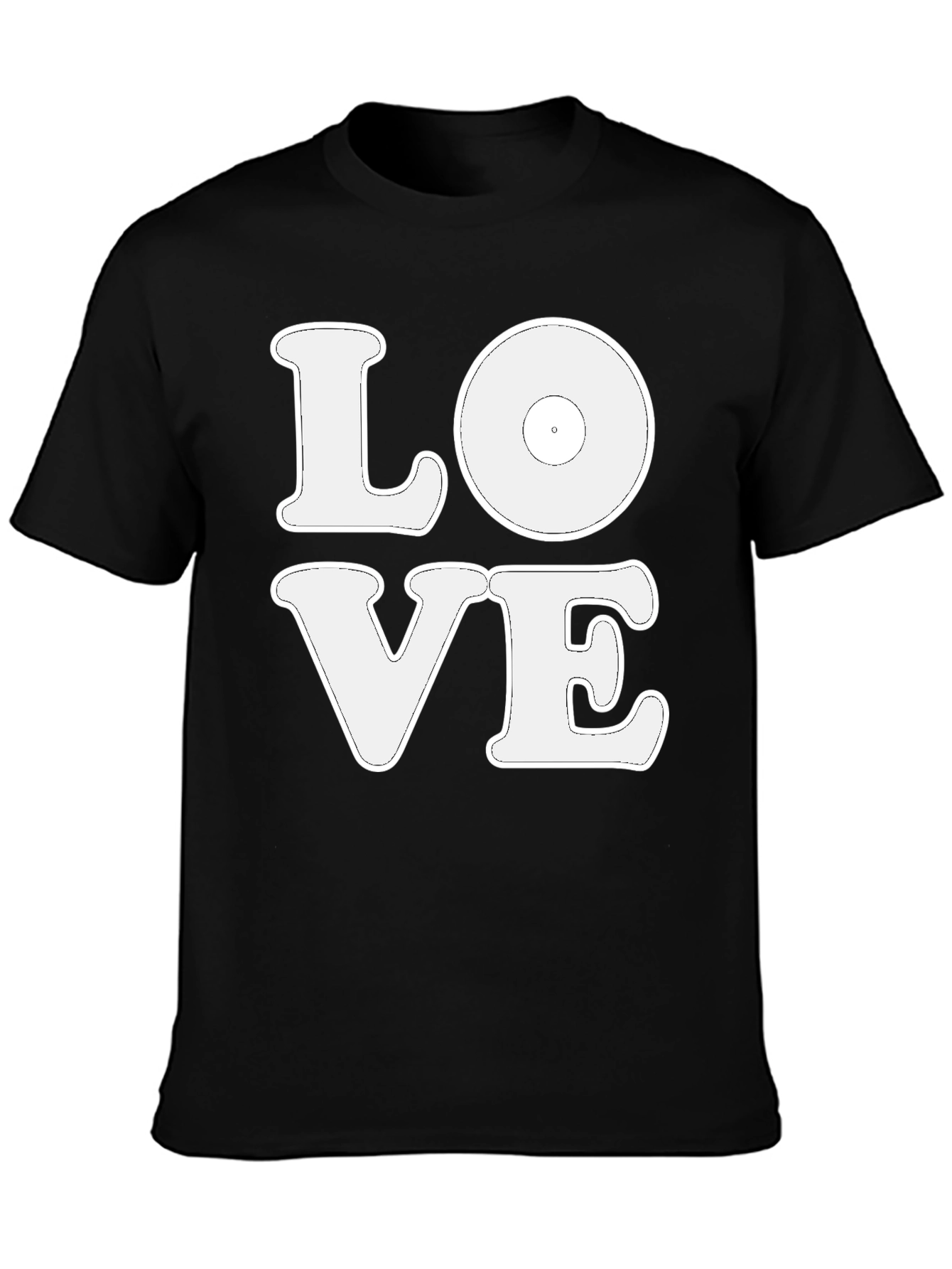LOVE Vinyl Record Graphic Black T-Shirt