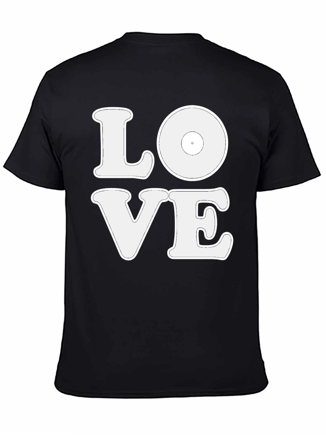 LOVE Vinyl Record Graphic Black T-Shirt