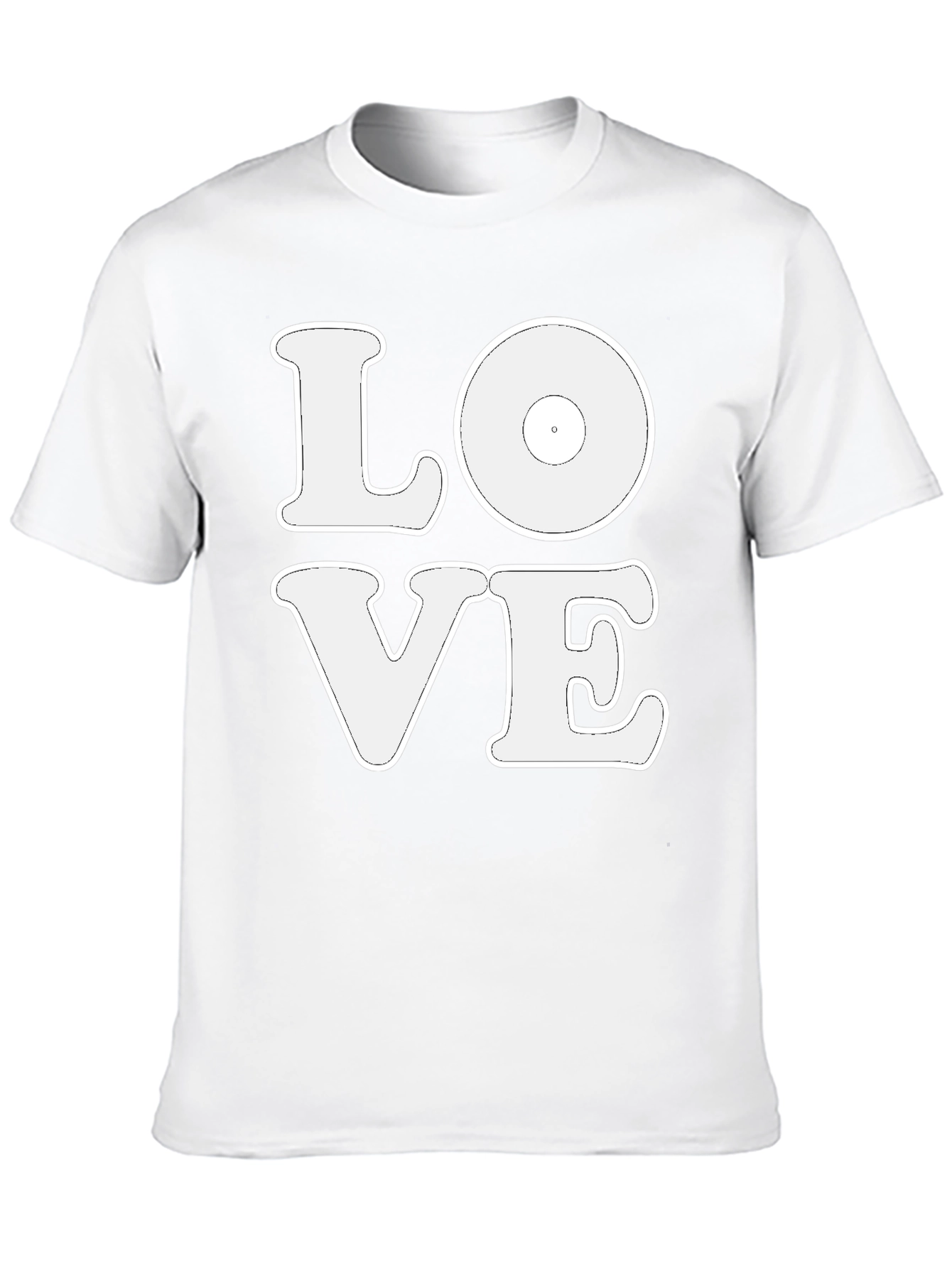 LOVE Vinyl Record Graphic Black T-Shirt