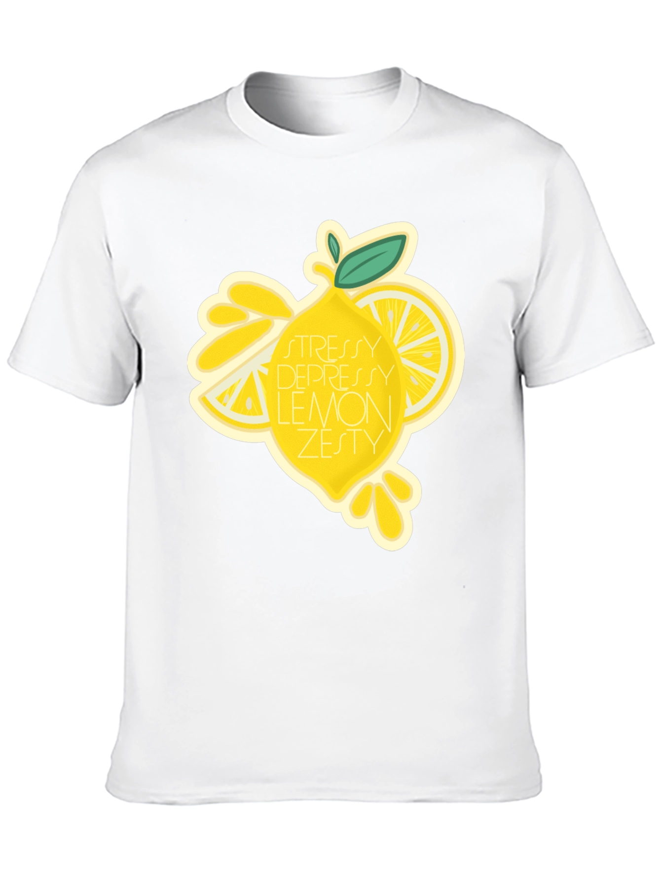 Stressy Depressy Lemon Zesty Black T-Shirt