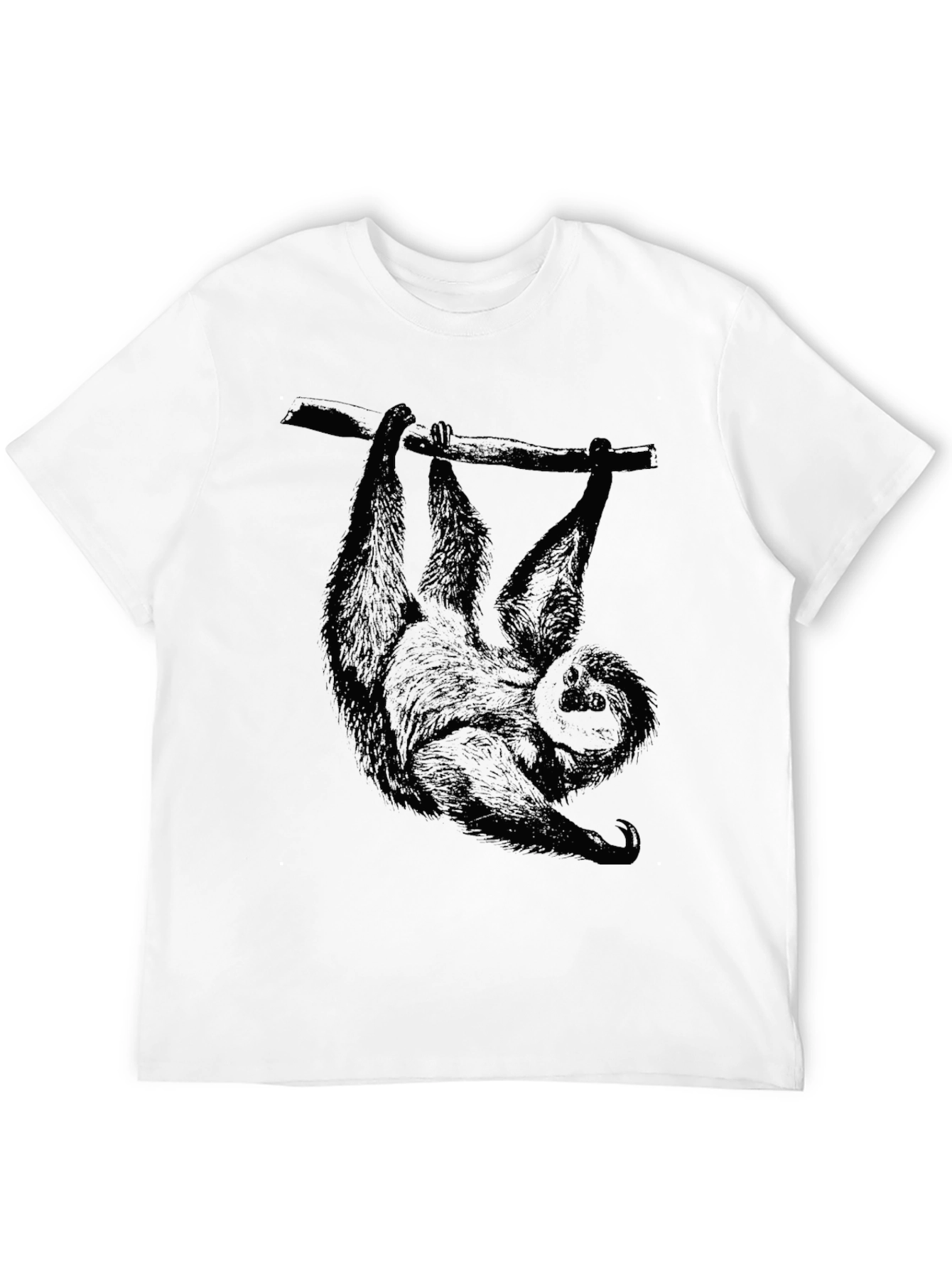 Sloth Graphic Tee - Mens Black T-Shirt
