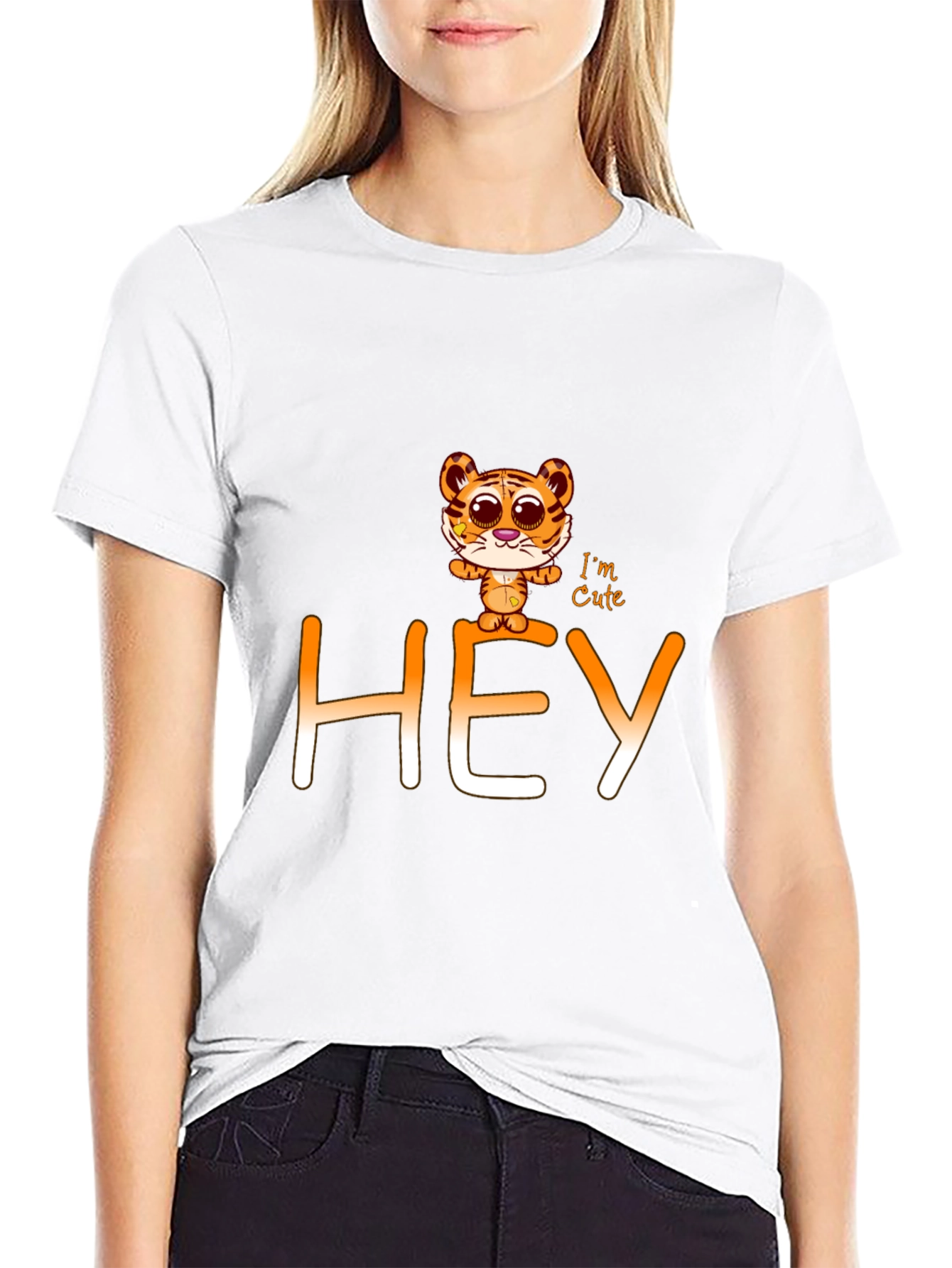 Cute Tiger Graphic Tee - HEY Im Cute
