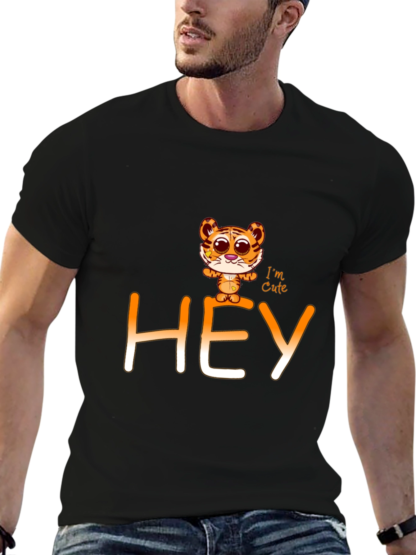 Cute Tiger Graphic Tee - HEY Im Cute