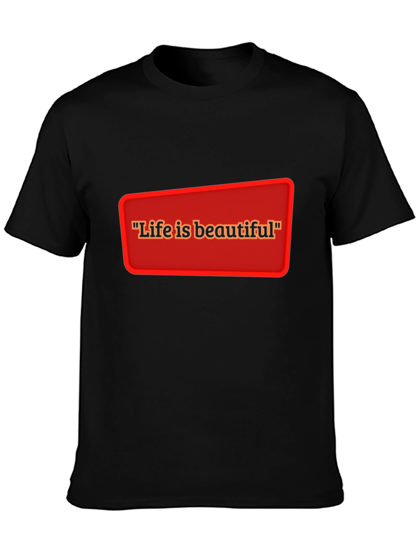 Life is Beautiful T-Shirt - Black Casual Tee