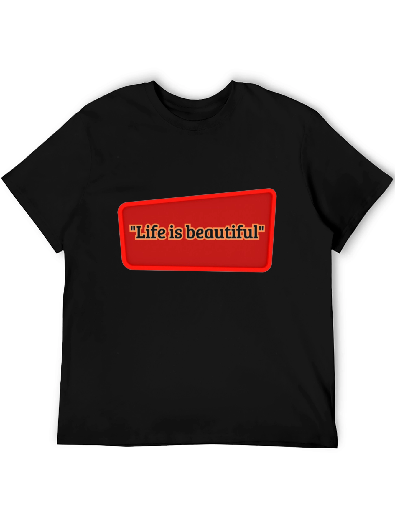 Life is Beautiful T-Shirt - Black Casual Tee