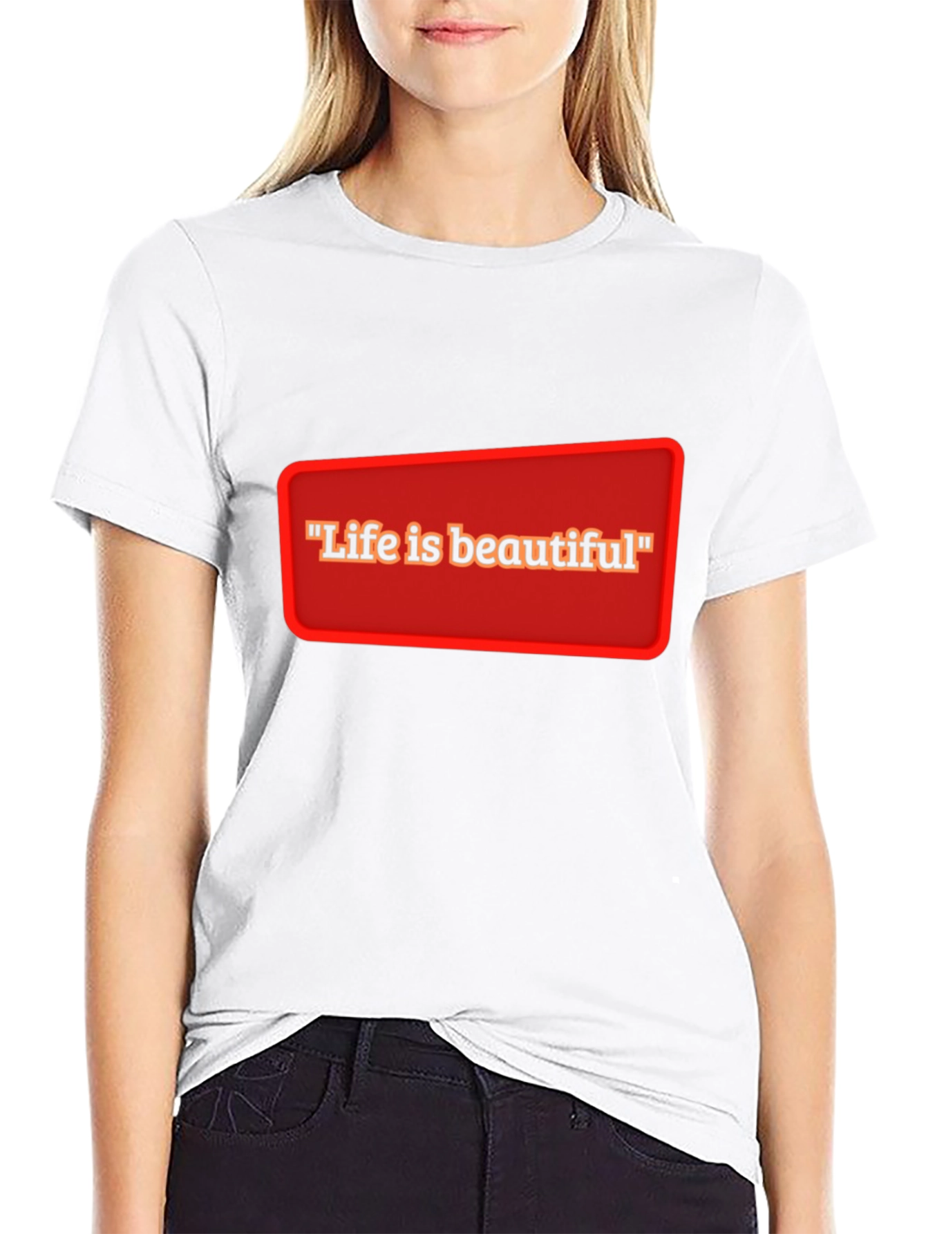 Life is Beautiful T-Shirt - Black Casual Tee
