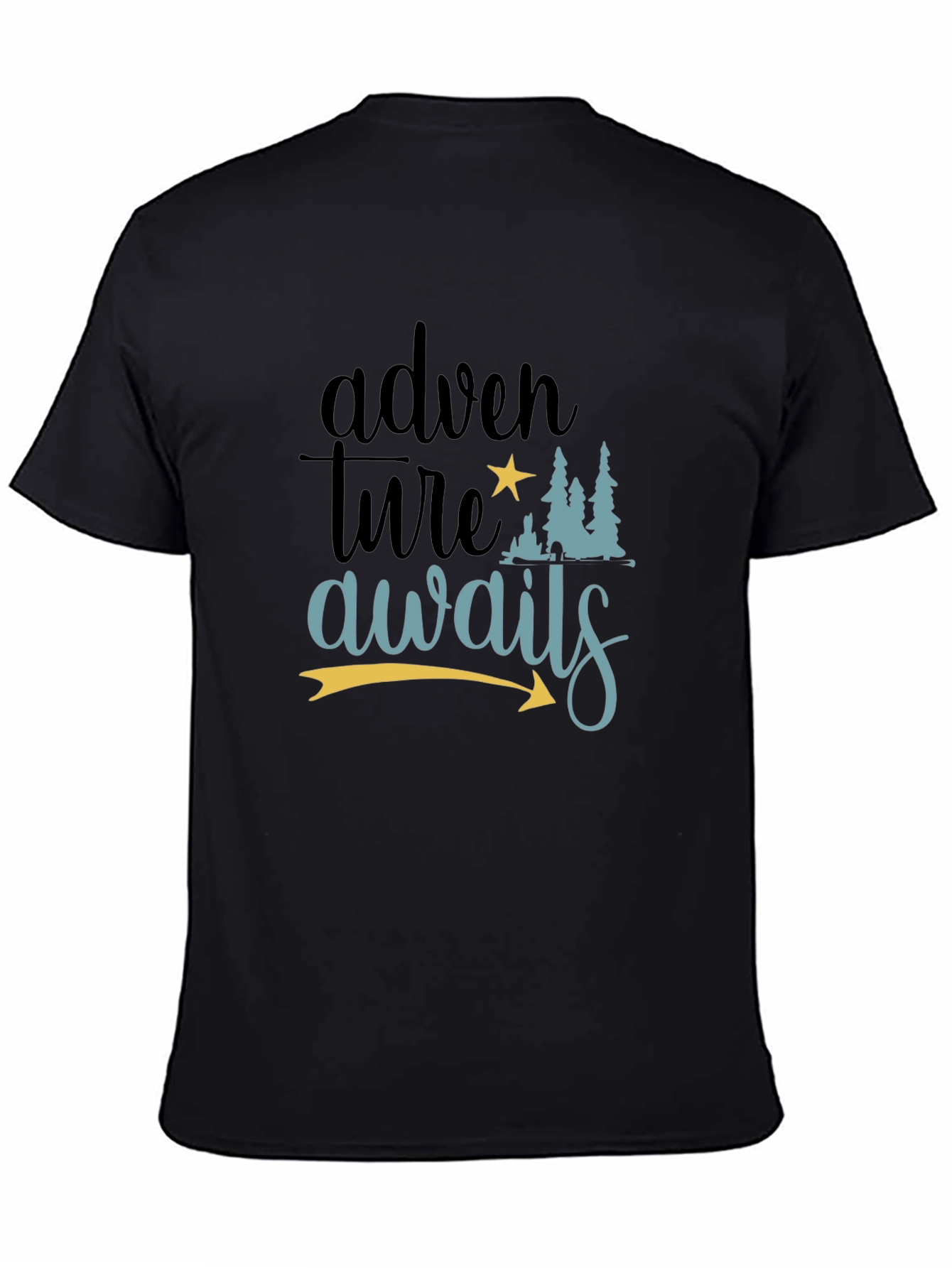 Adventure Awaits Graphic Tee - Black