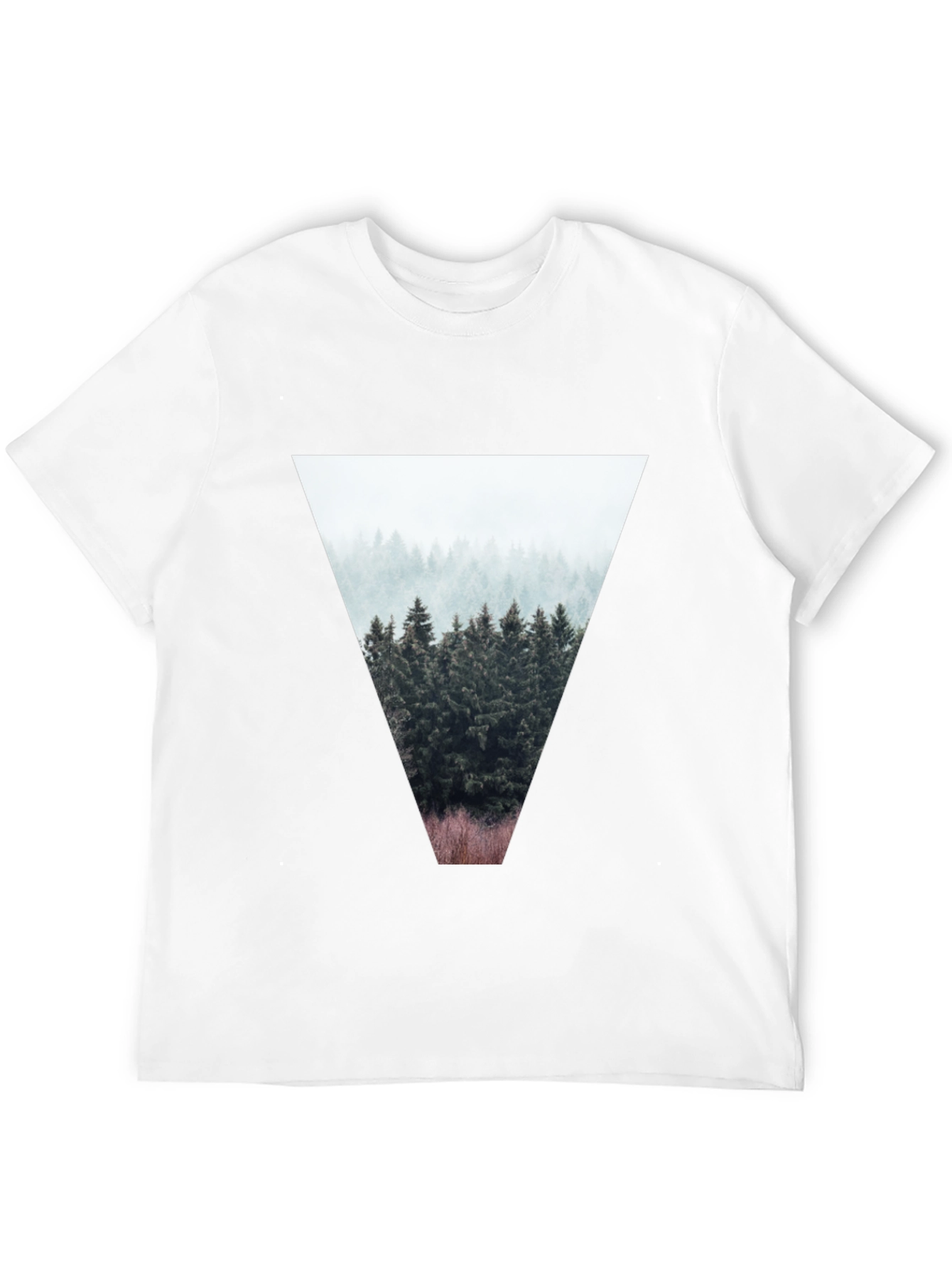 Nature Triangle Graphic T-Shirt - Black