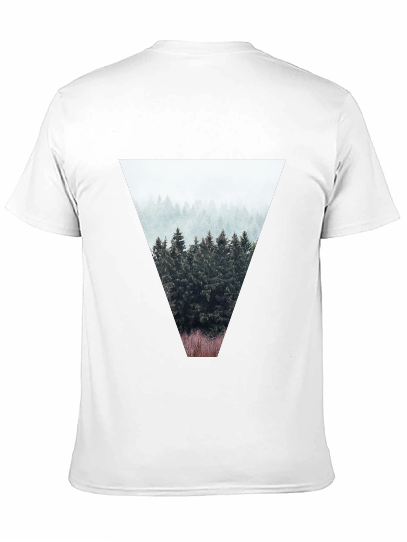 Nature Triangle Graphic T-Shirt - Black