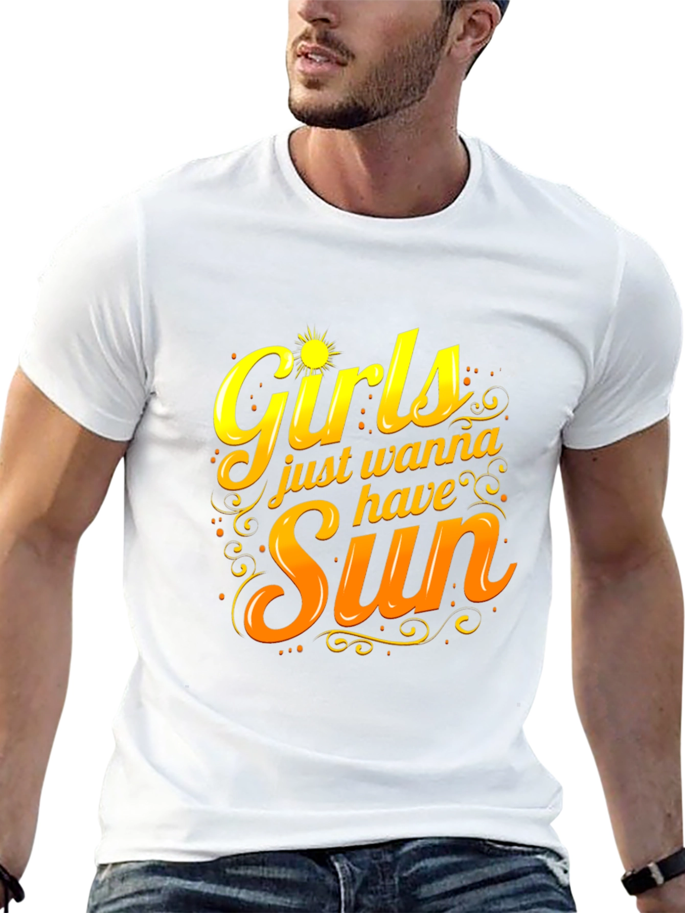 Girls Just Wanna Have Sun Black T-Shirt