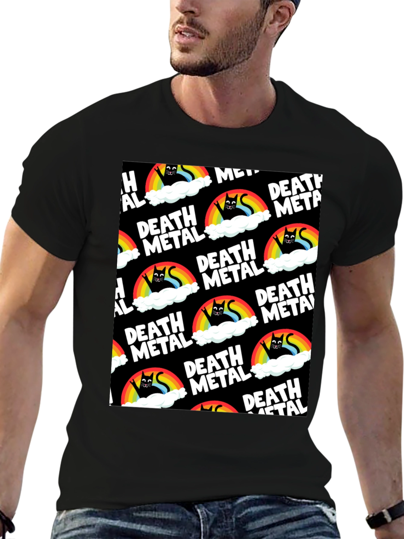 Death Metal Rainbow Cat T-Shirt
