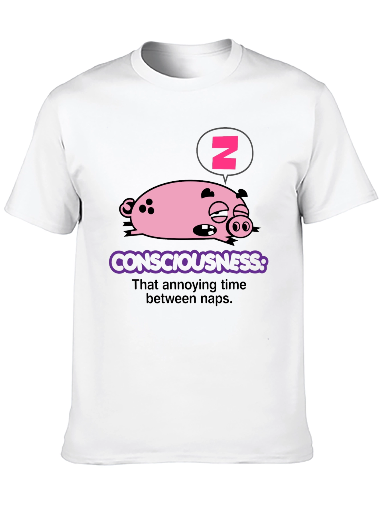 Consciousness Pig T-Shirt - Annoying Time Between Naps