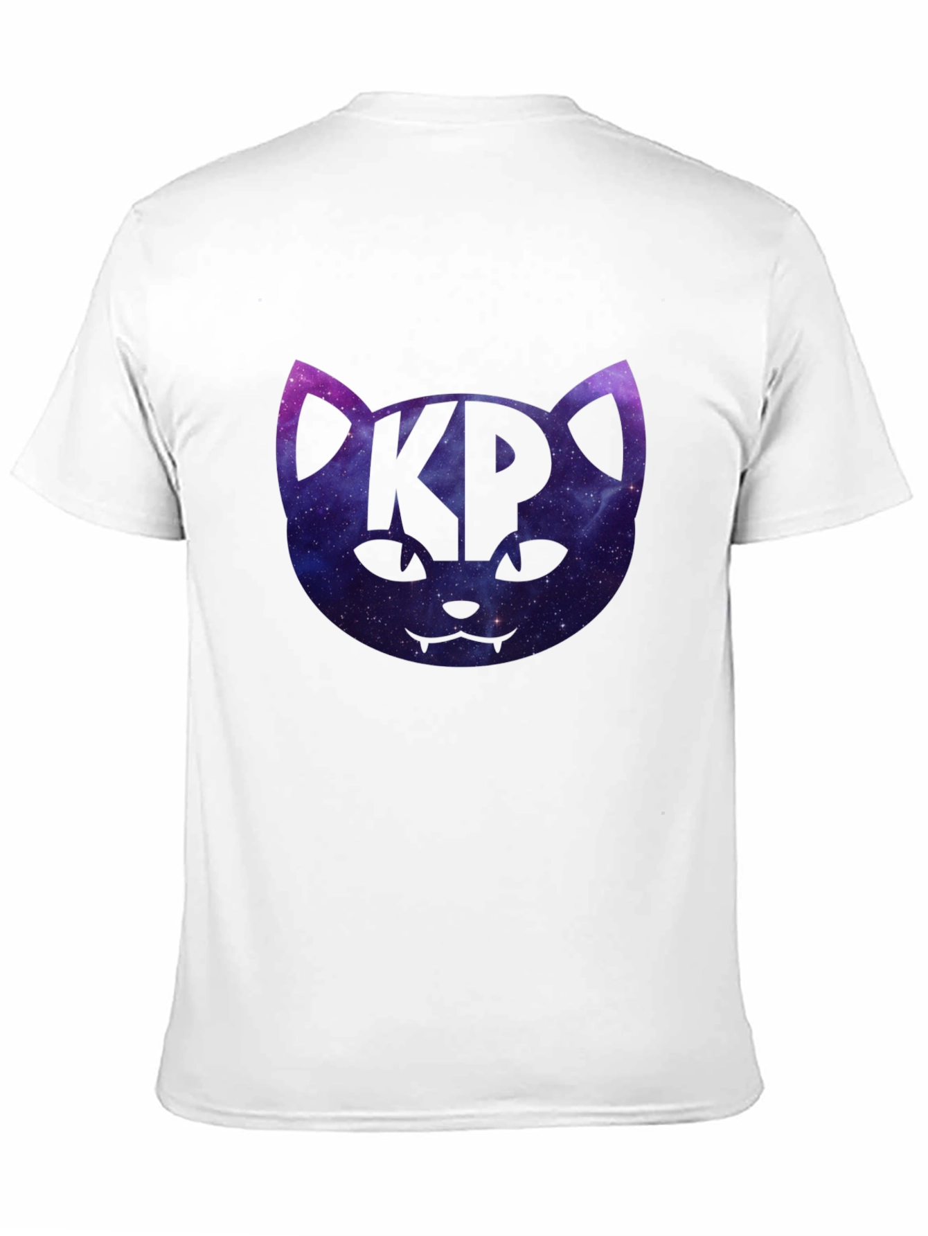 Cosmic Cat KP Black T-Shirt - Galaxy Kitty Design