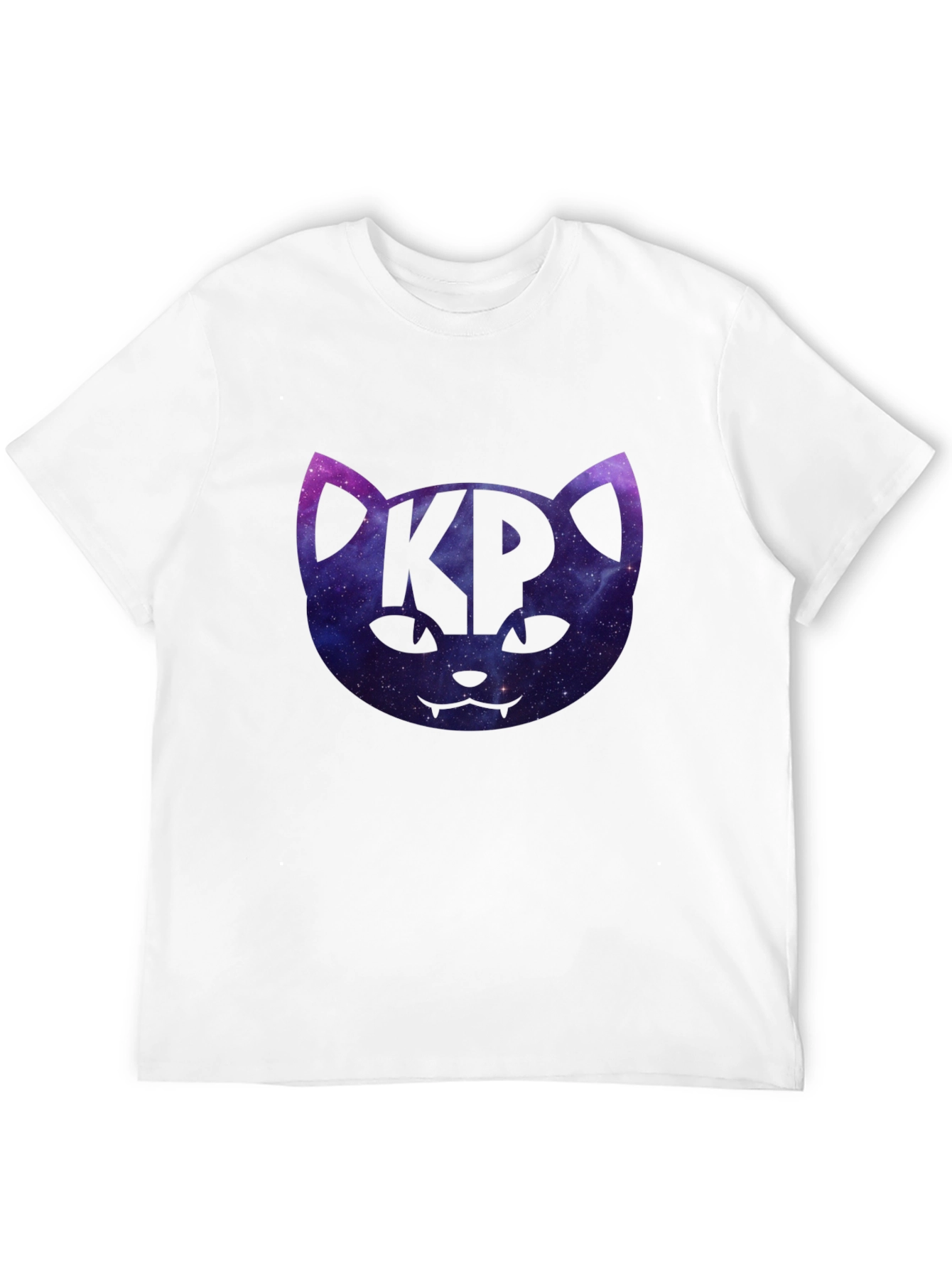 Cosmic Cat KP Black T-Shirt - Galaxy Kitty Design