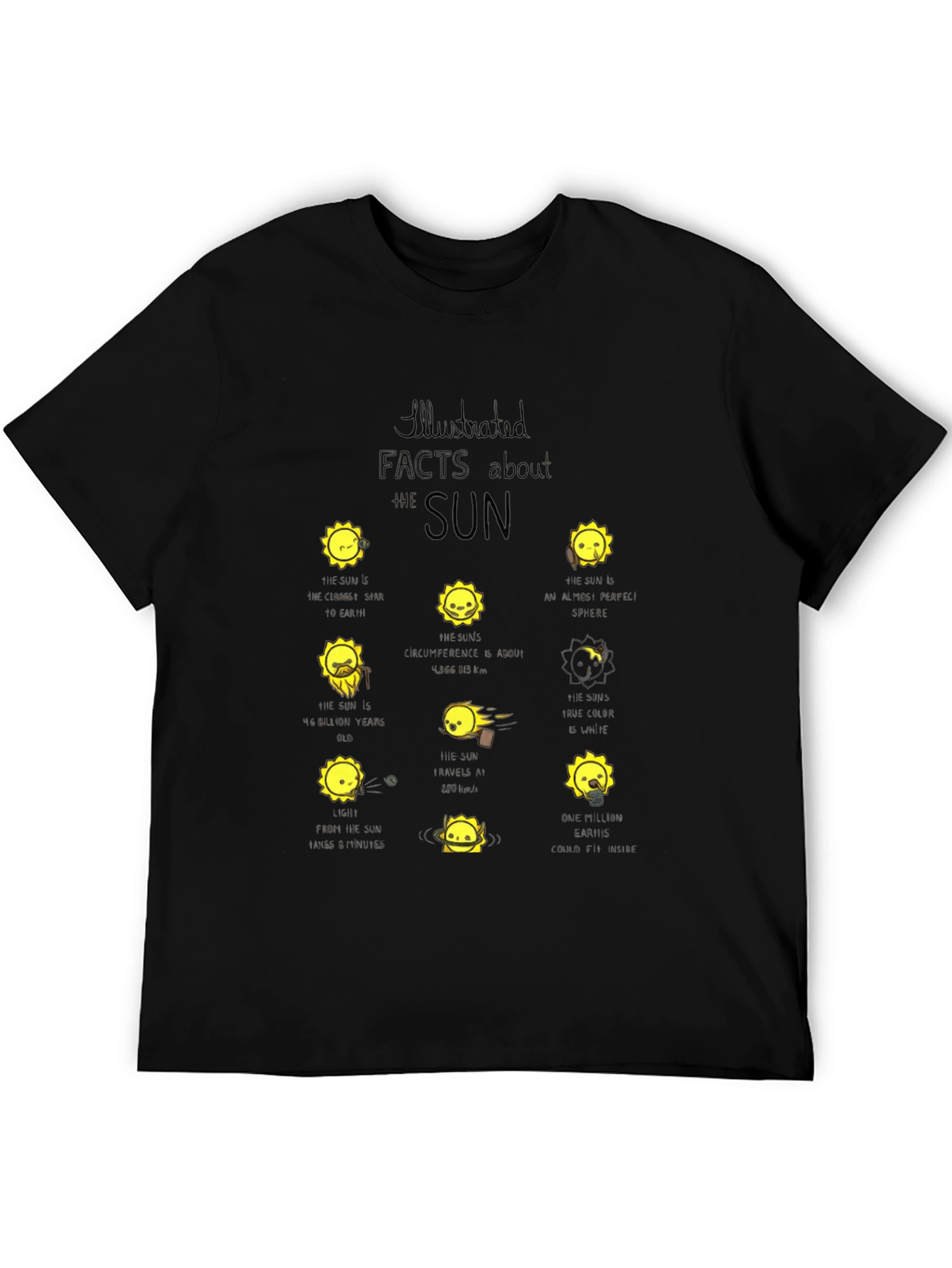 Sun Facts Graphic Tee - Black T-Shirt