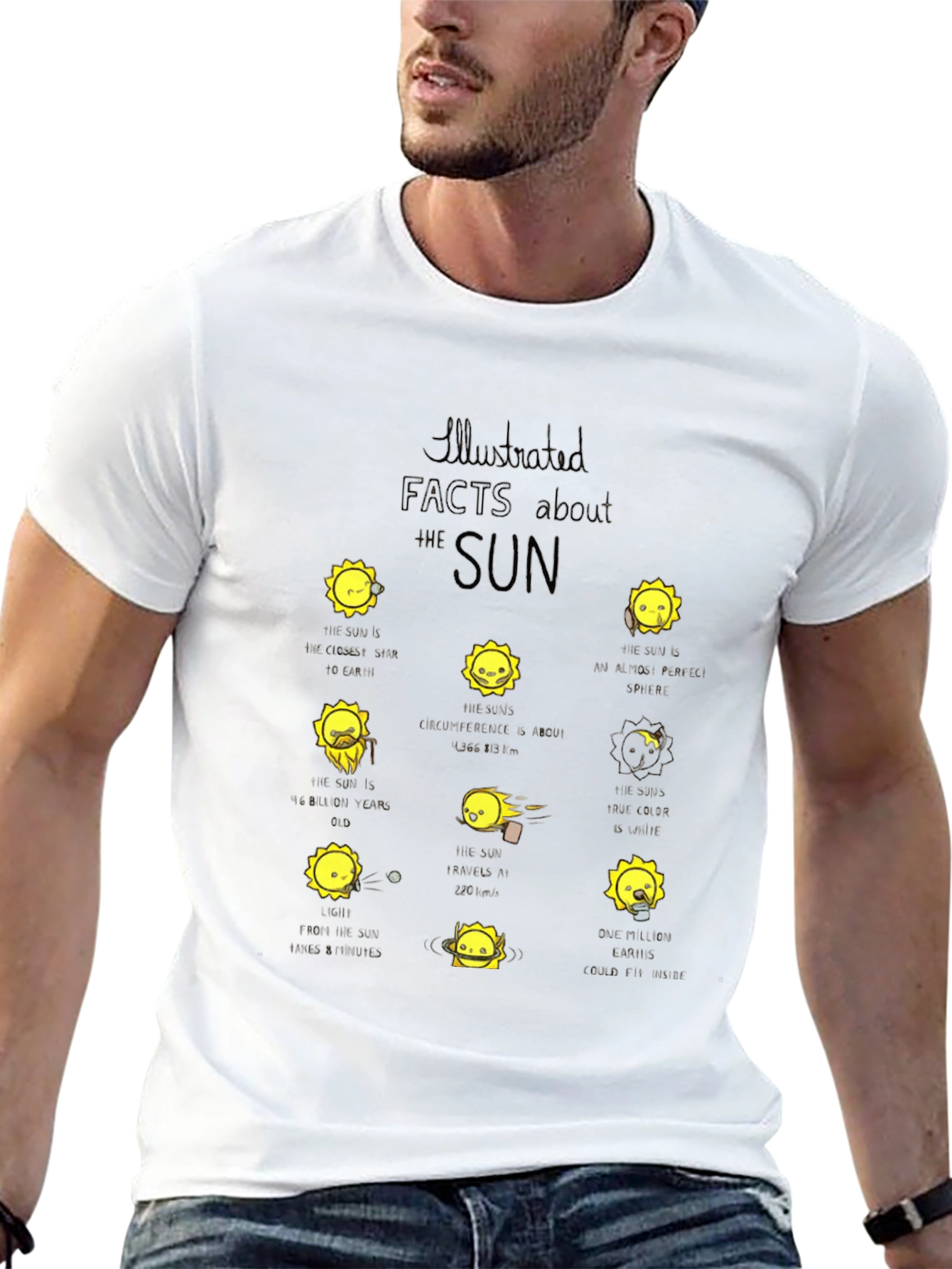 Sun Facts Graphic Tee - Black T-Shirt