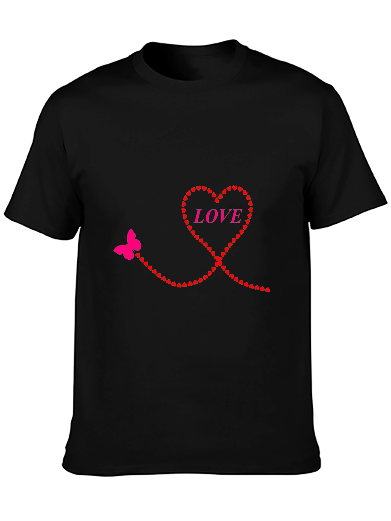Heart & Butterfly Love Graphic T-Shirt