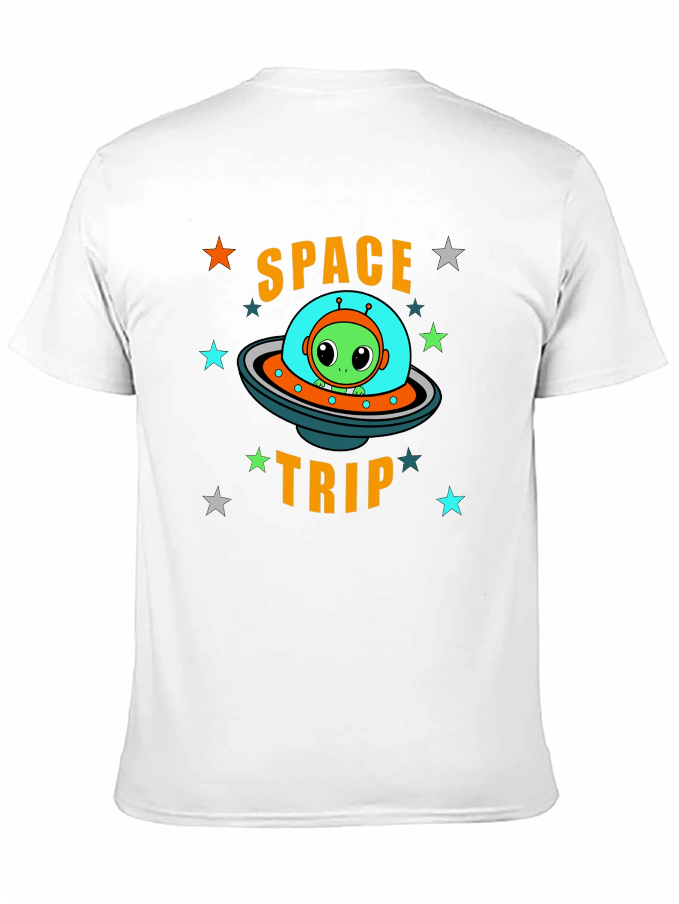 Space Trip Alien UFO Graphic T-Shirt