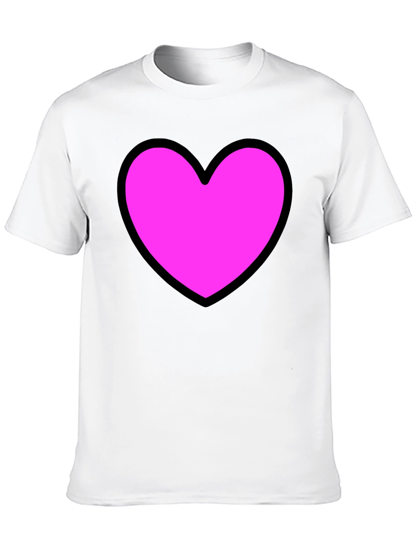 Heart Graphic Black T-Shirt - Stylish Casual Wear
