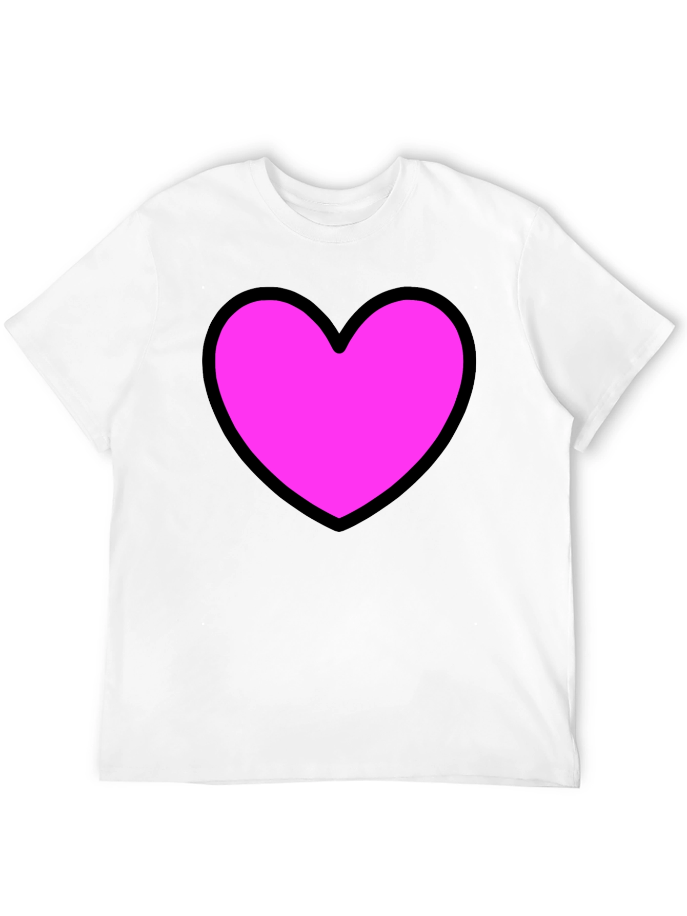 Heart Graphic Black T-Shirt - Stylish Casual Wear