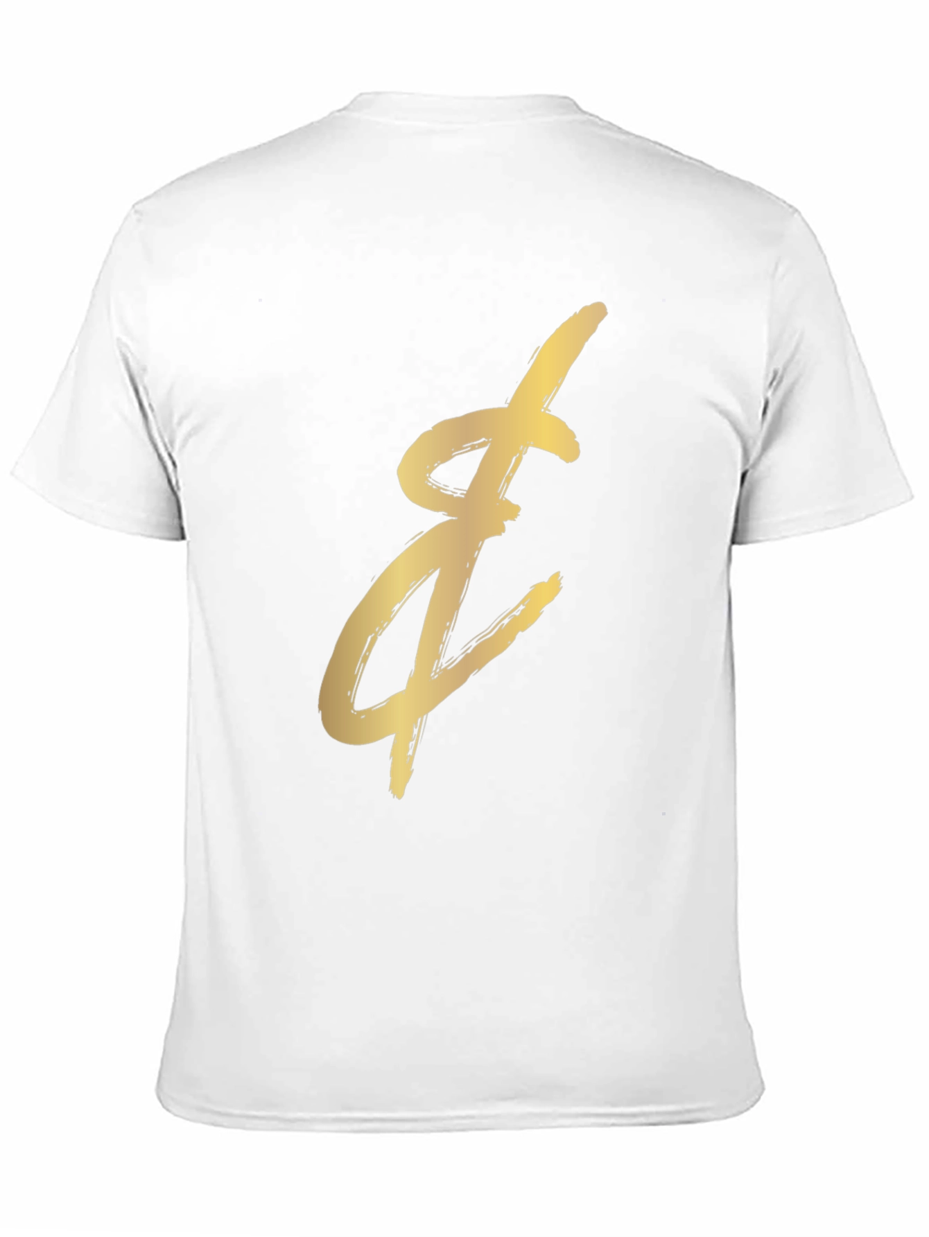 Gold Brushstroke Graphic Black T-Shirt