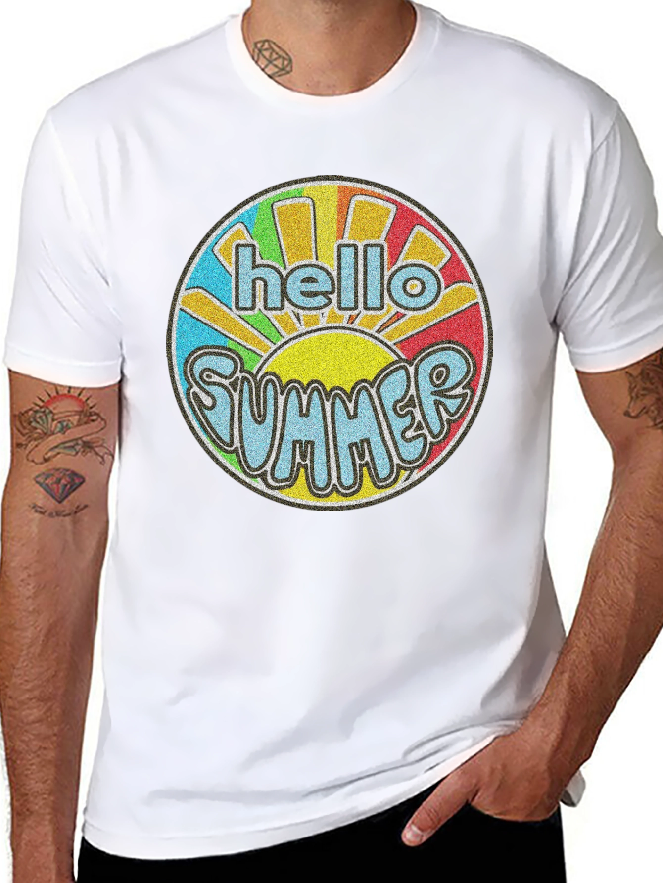 Hello Summer Retro Graphic T-Shirt
