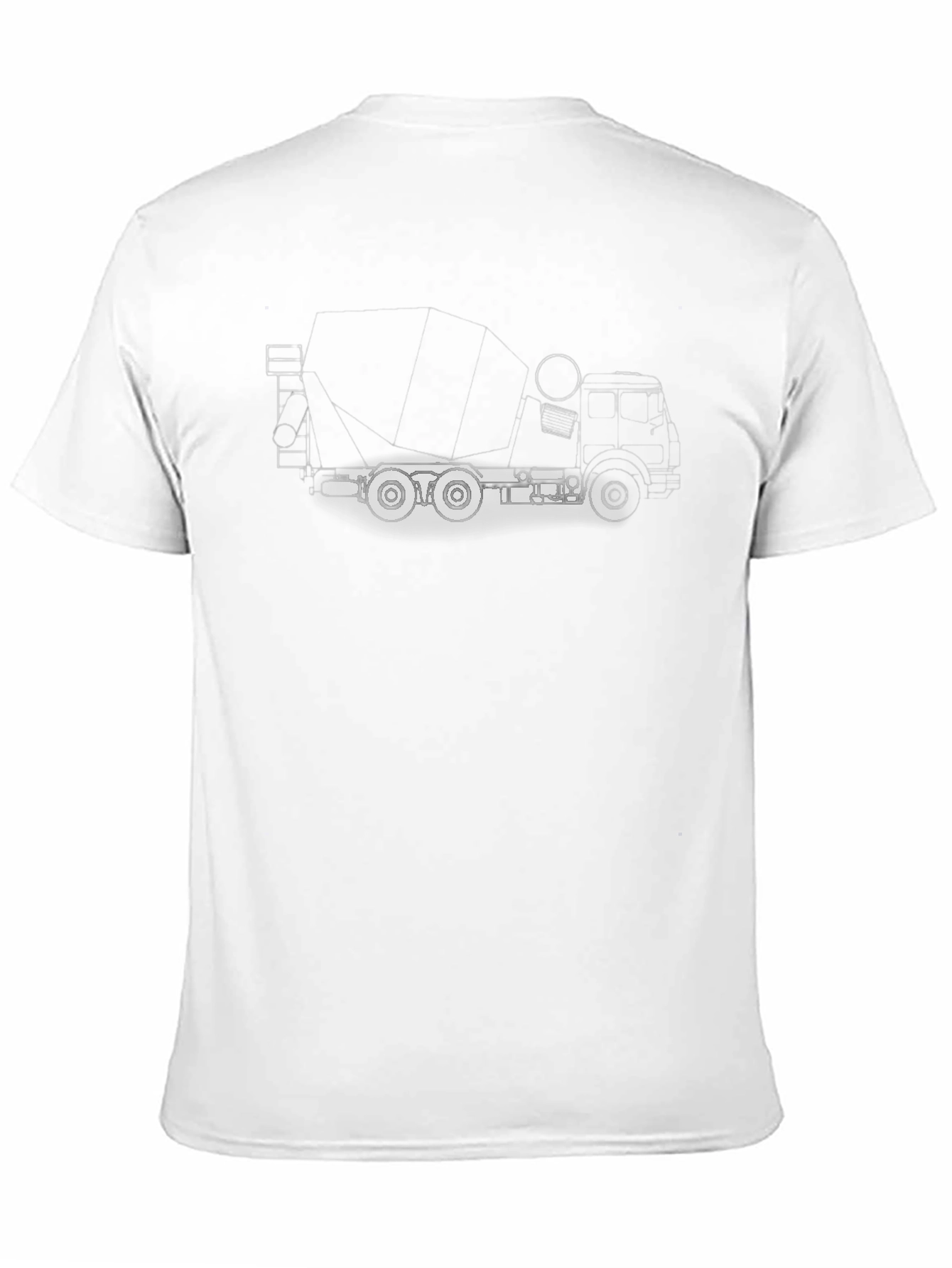 Black Cement Mixer Truck T-Shirt