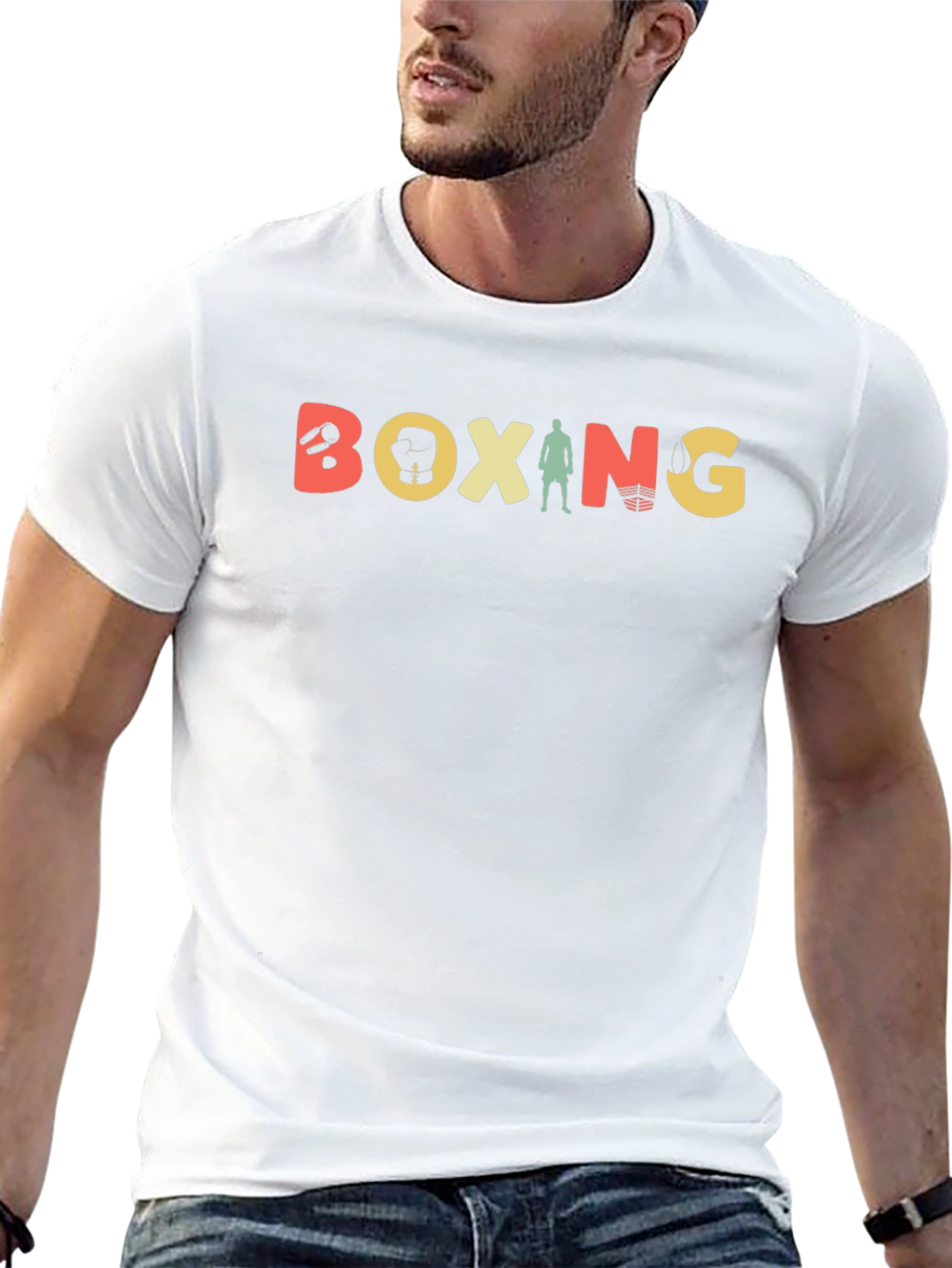 Retro Boxing Graphic Tee - Punchy Style