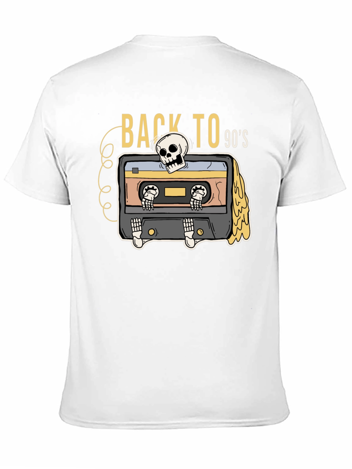 Back to the 90s Retro Cassette Skeleton T-Shirt