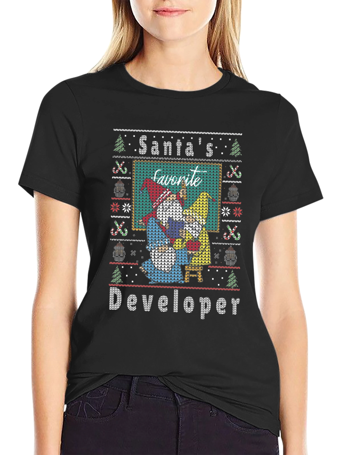 Santas Favorite Developer Holiday Sweater T-Shirt