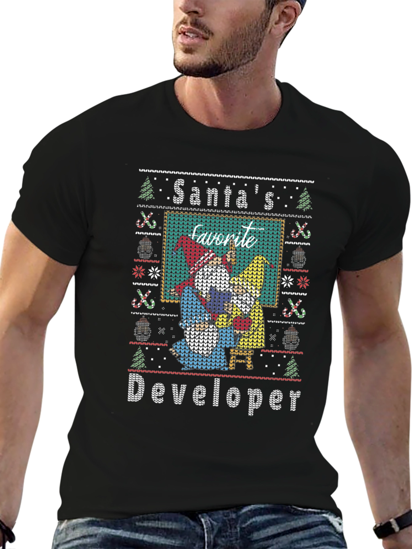 Santas Favorite Developer Holiday Sweater T-Shirt