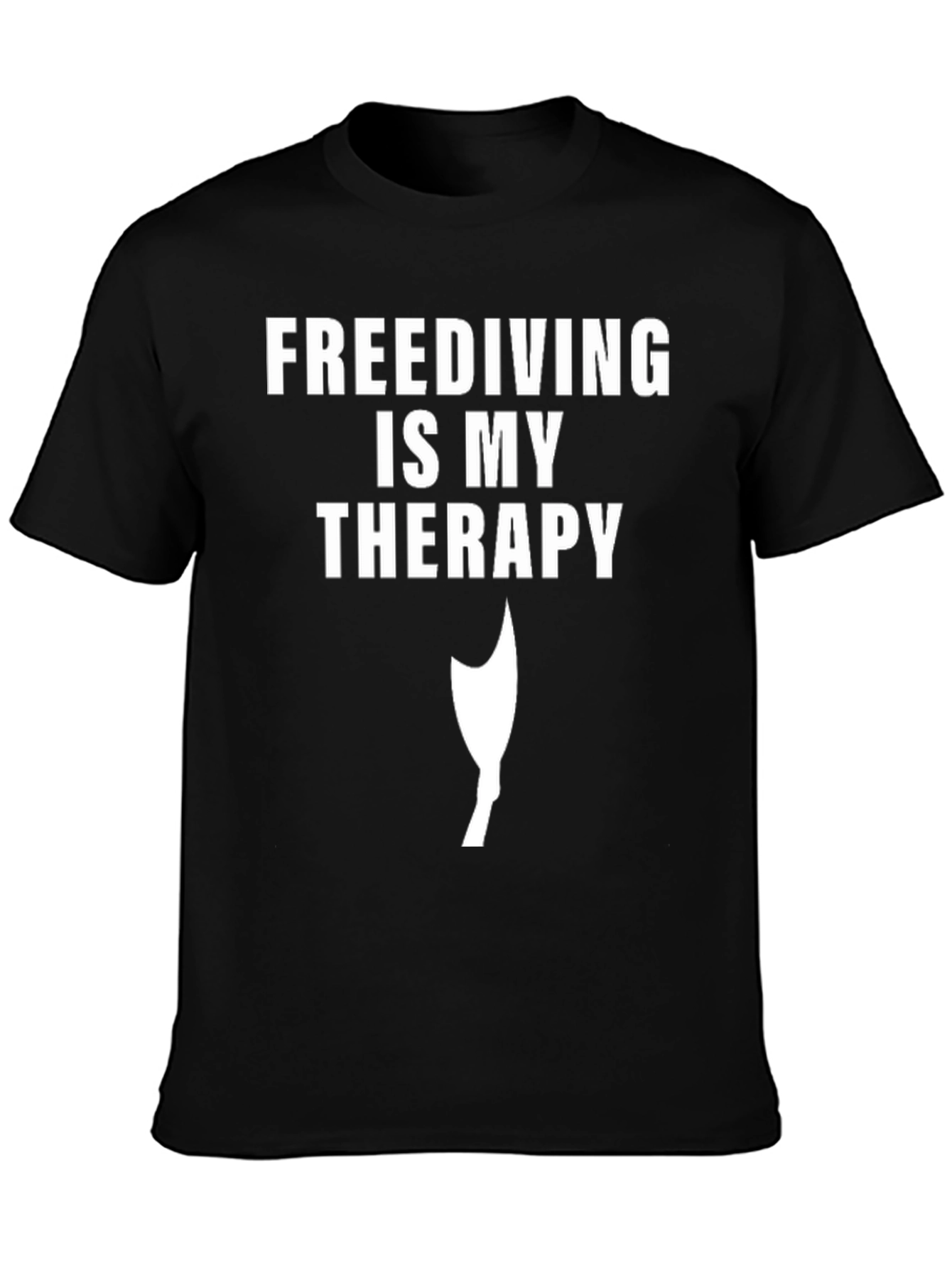 Freediving Therapy T-Shirt - Black Cotton Tee