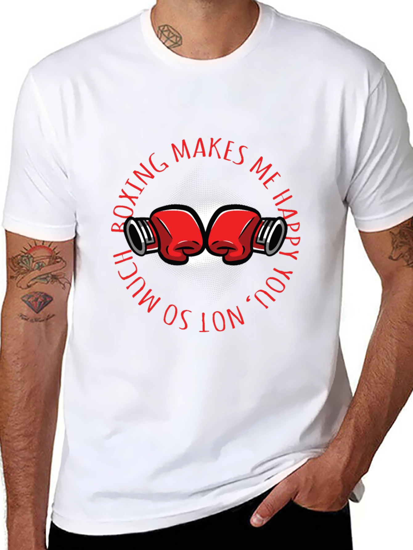 Boxing Makes Me Happy Graphic T-Shirt