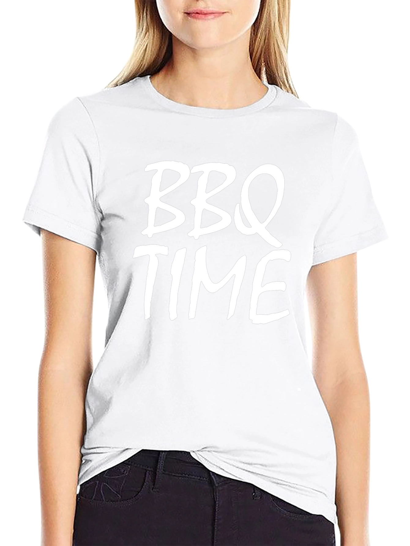 BBQ Time Black Graphic Tee - Mens Casual T-Shirt