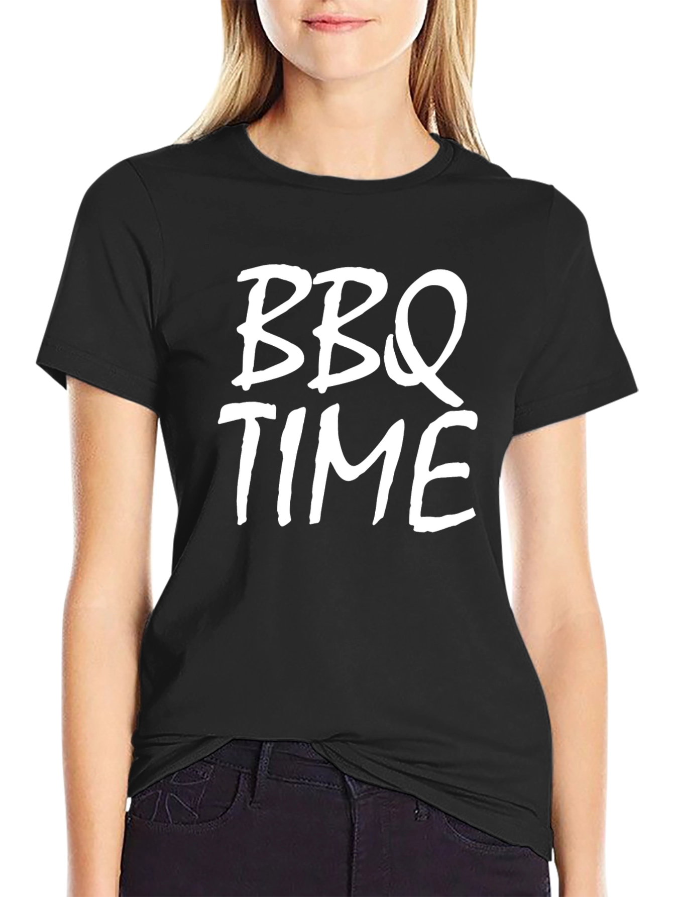 BBQ Time Black Graphic Tee - Mens Casual T-Shirt