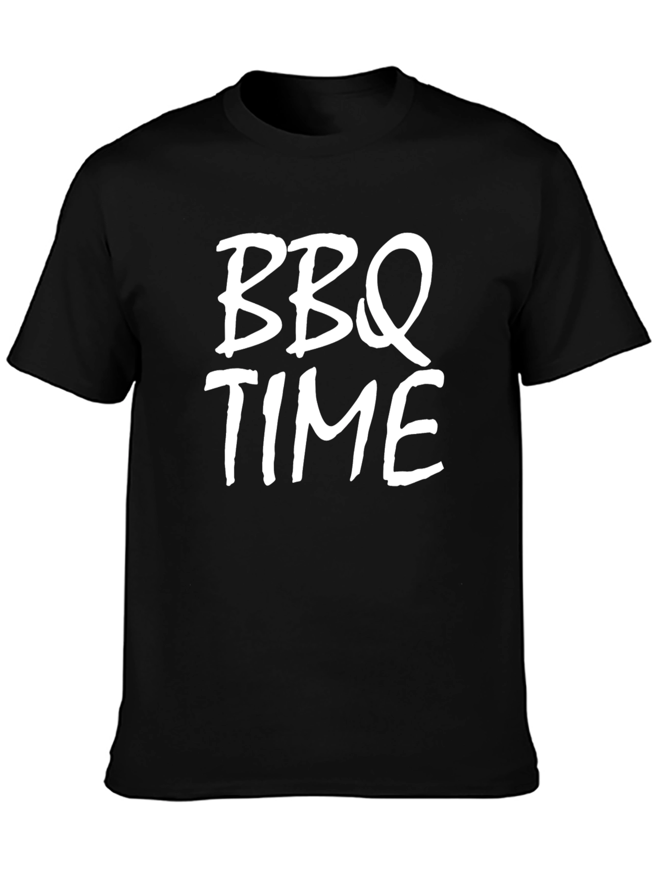 BBQ Time Black Graphic Tee - Mens Casual T-Shirt
