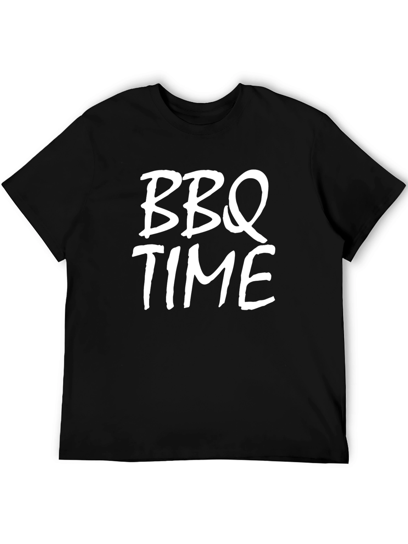 BBQ Time Black Graphic Tee - Mens Casual T-Shirt