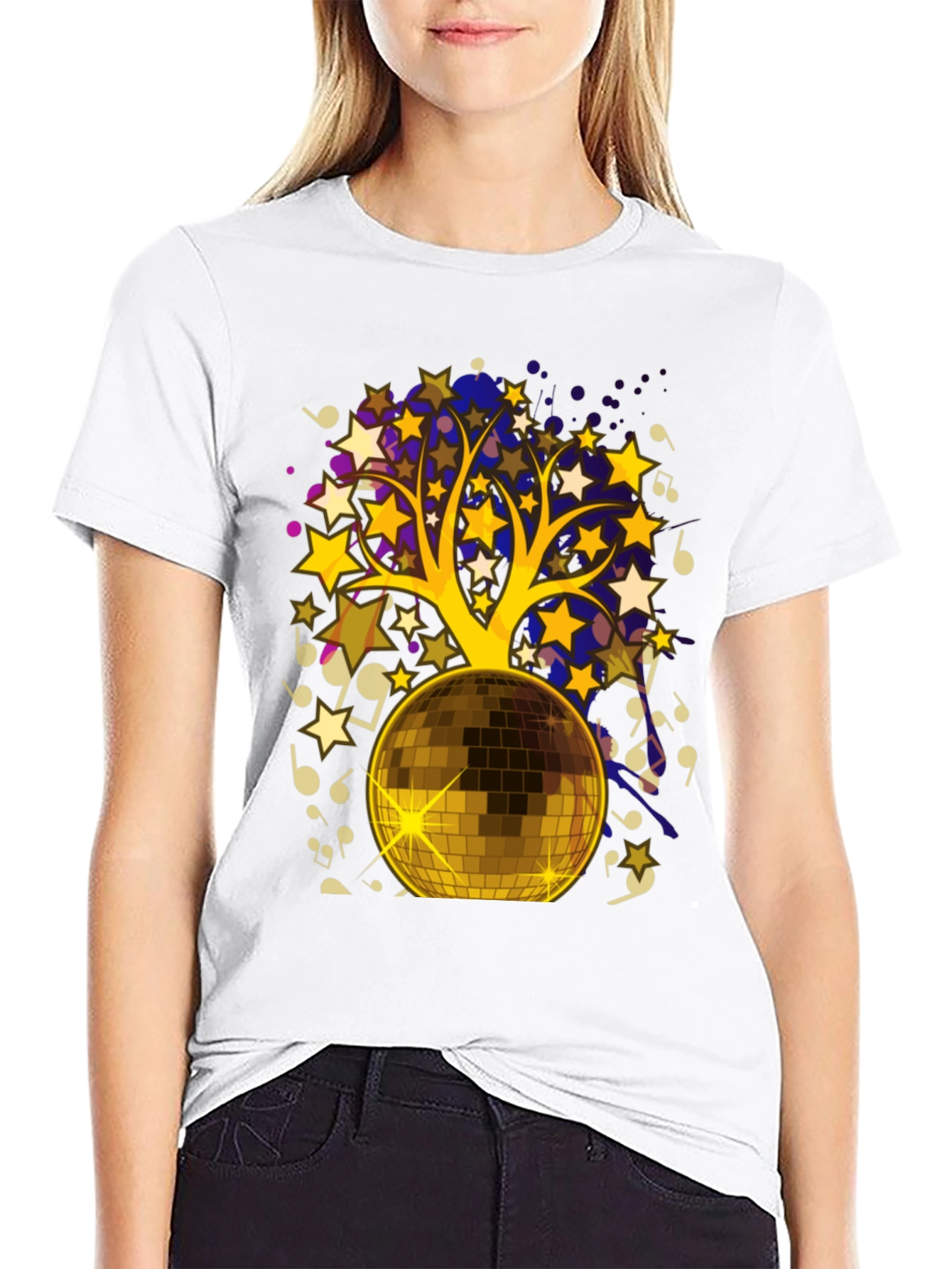 Disco Ball Music Tree Graphic Tee