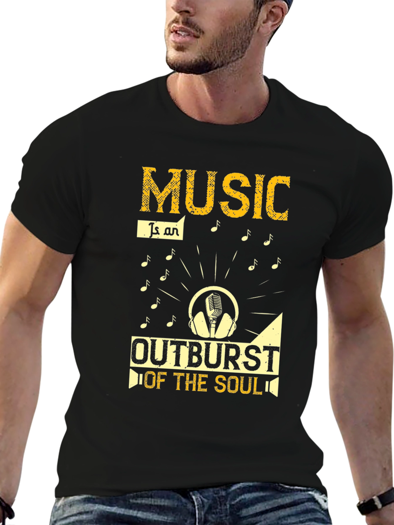 Music Outburst Soul Graphic Tee - Black