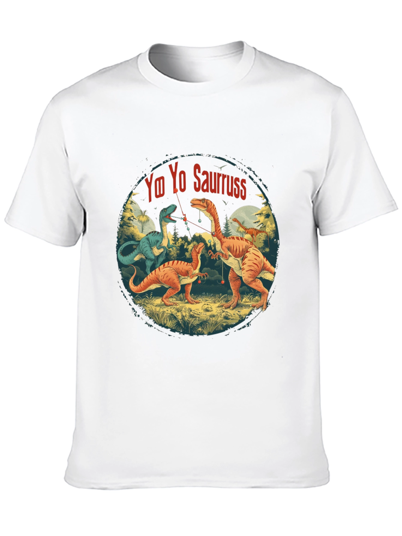 Yo Yo Sauruss T-Shirt - Dinosaur Fishing Fun!