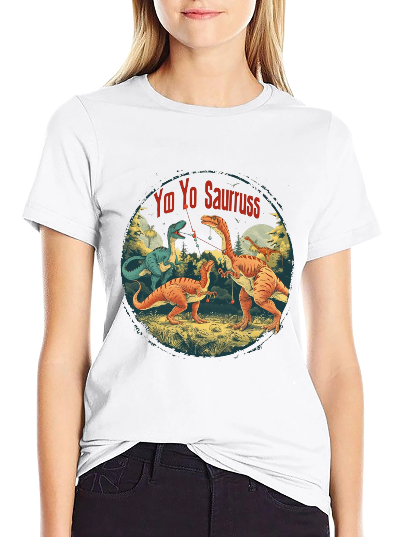 Yo Yo Sauruss T-Shirt - Dinosaur Fishing Fun!