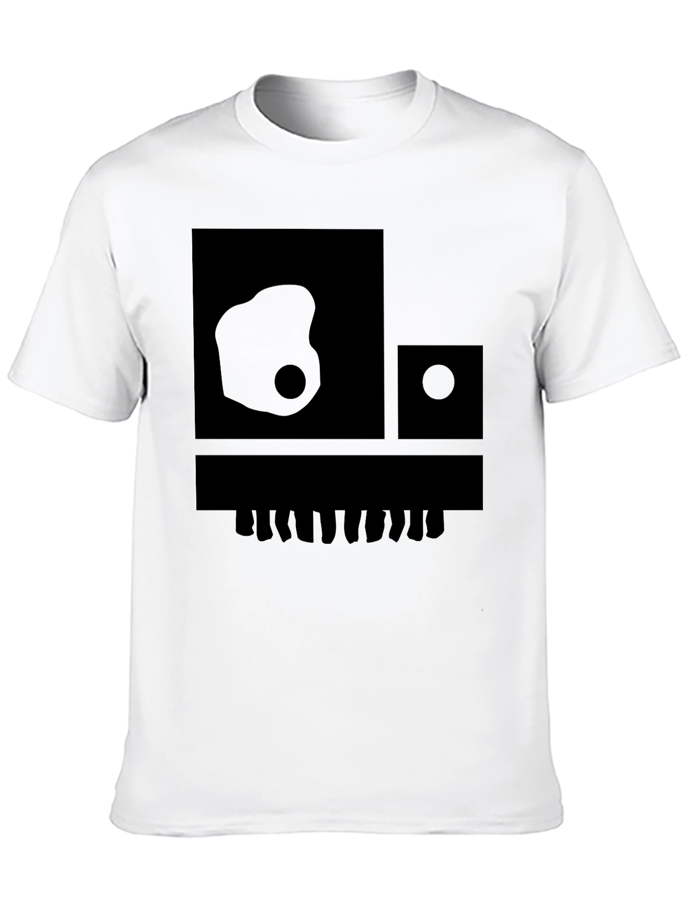 Abstract Graphic Print Black T-Shirt