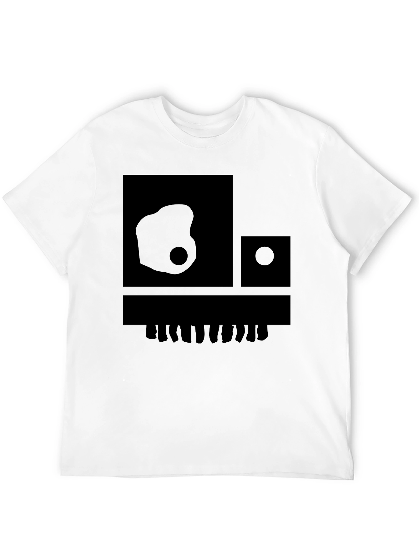 Abstract Graphic Print Black T-Shirt