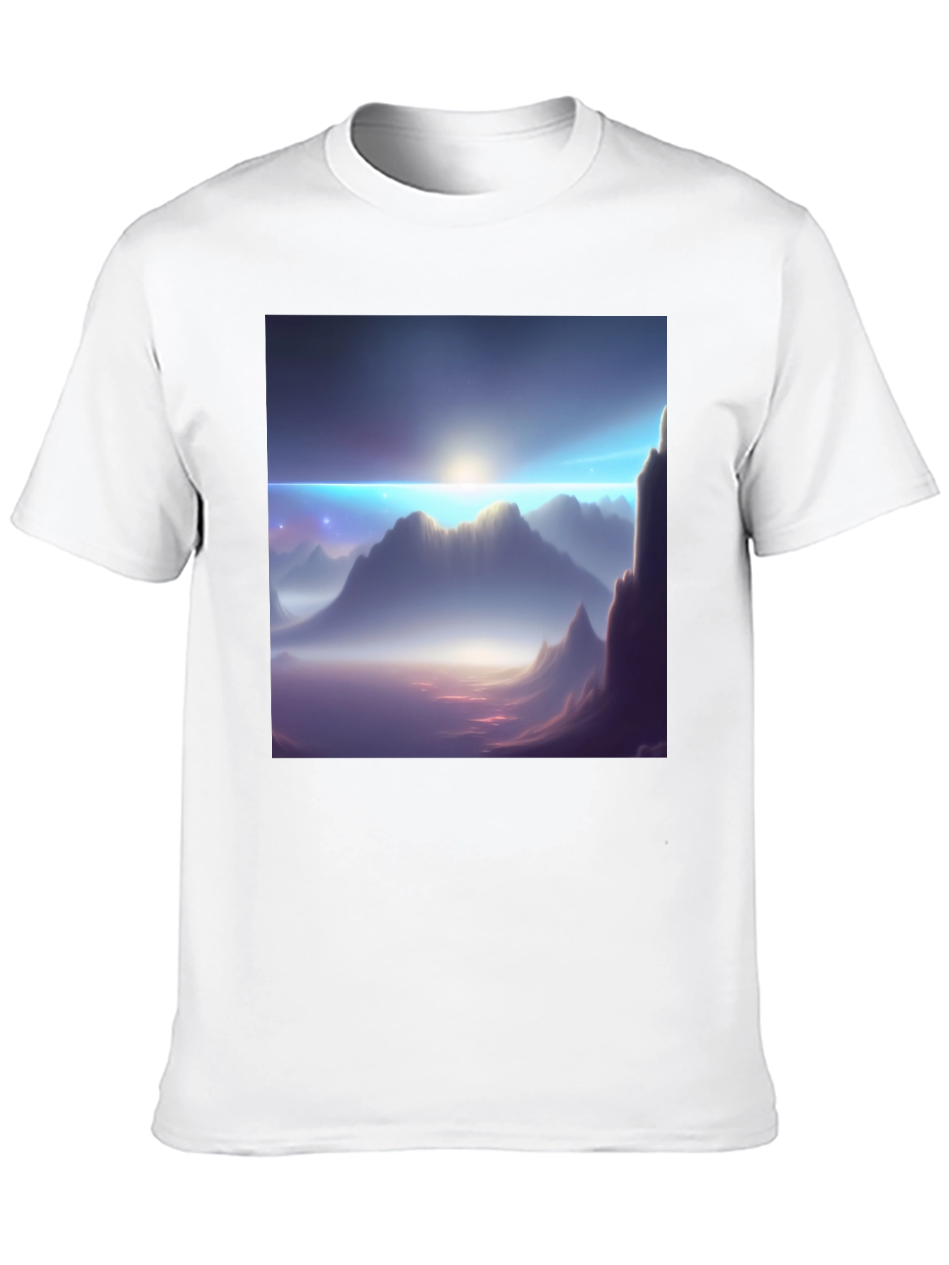 Mountainscape Graphic Tee - Black Cotton Blend
