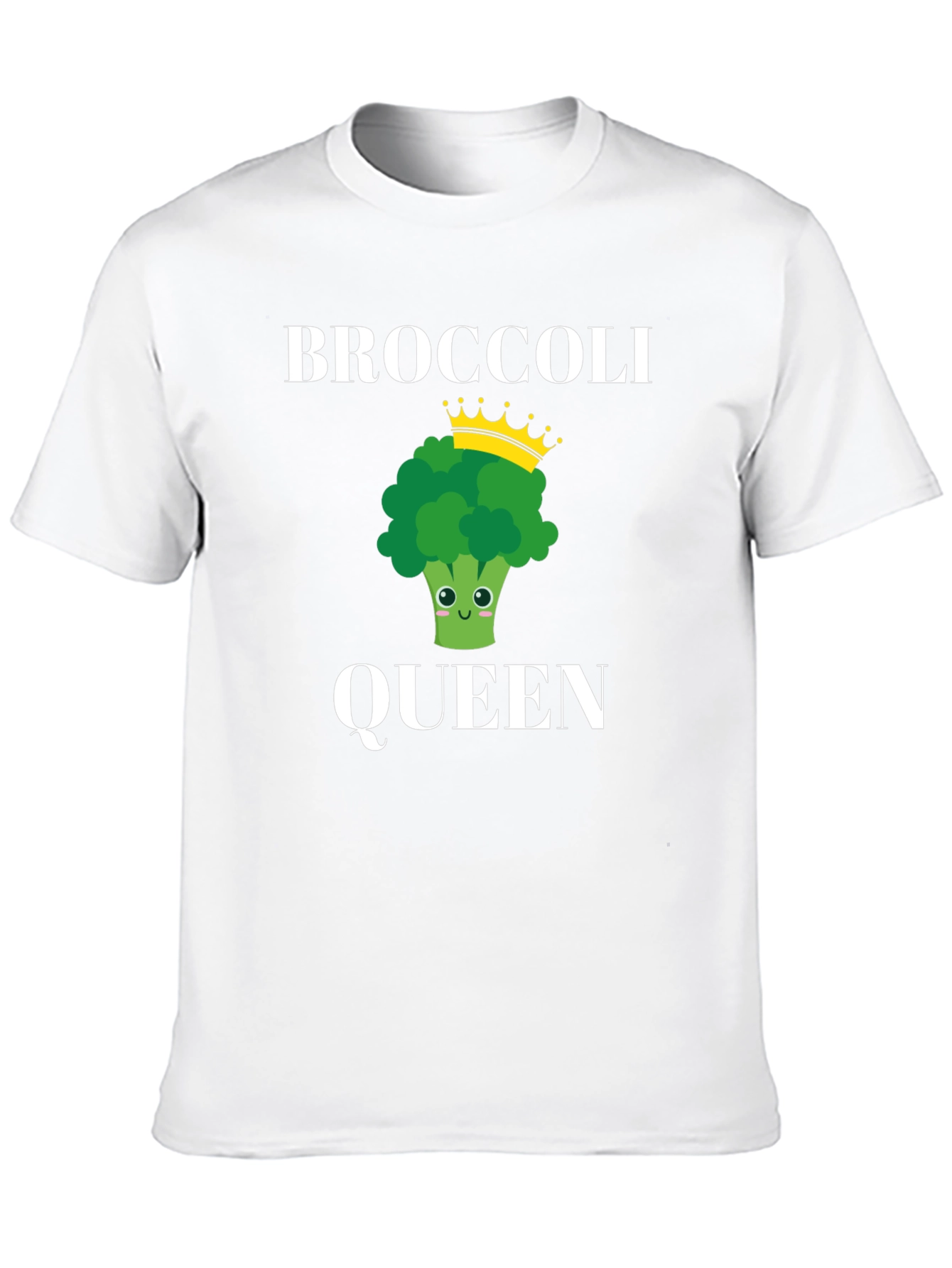 Broccoli Queen Graphic T-Shirt - Novelty Vegan Tee