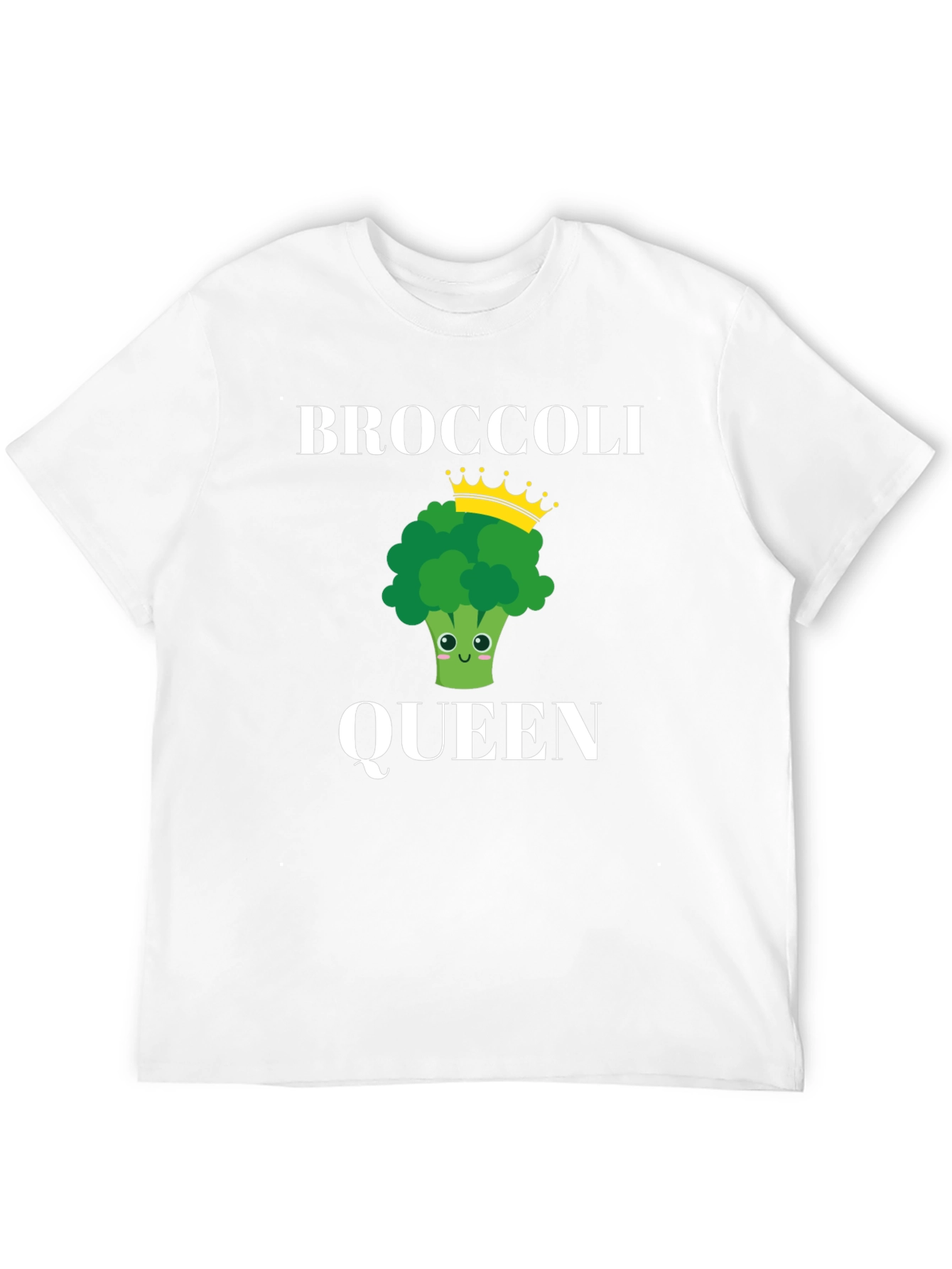 Broccoli Queen Graphic T-Shirt - Novelty Vegan Tee