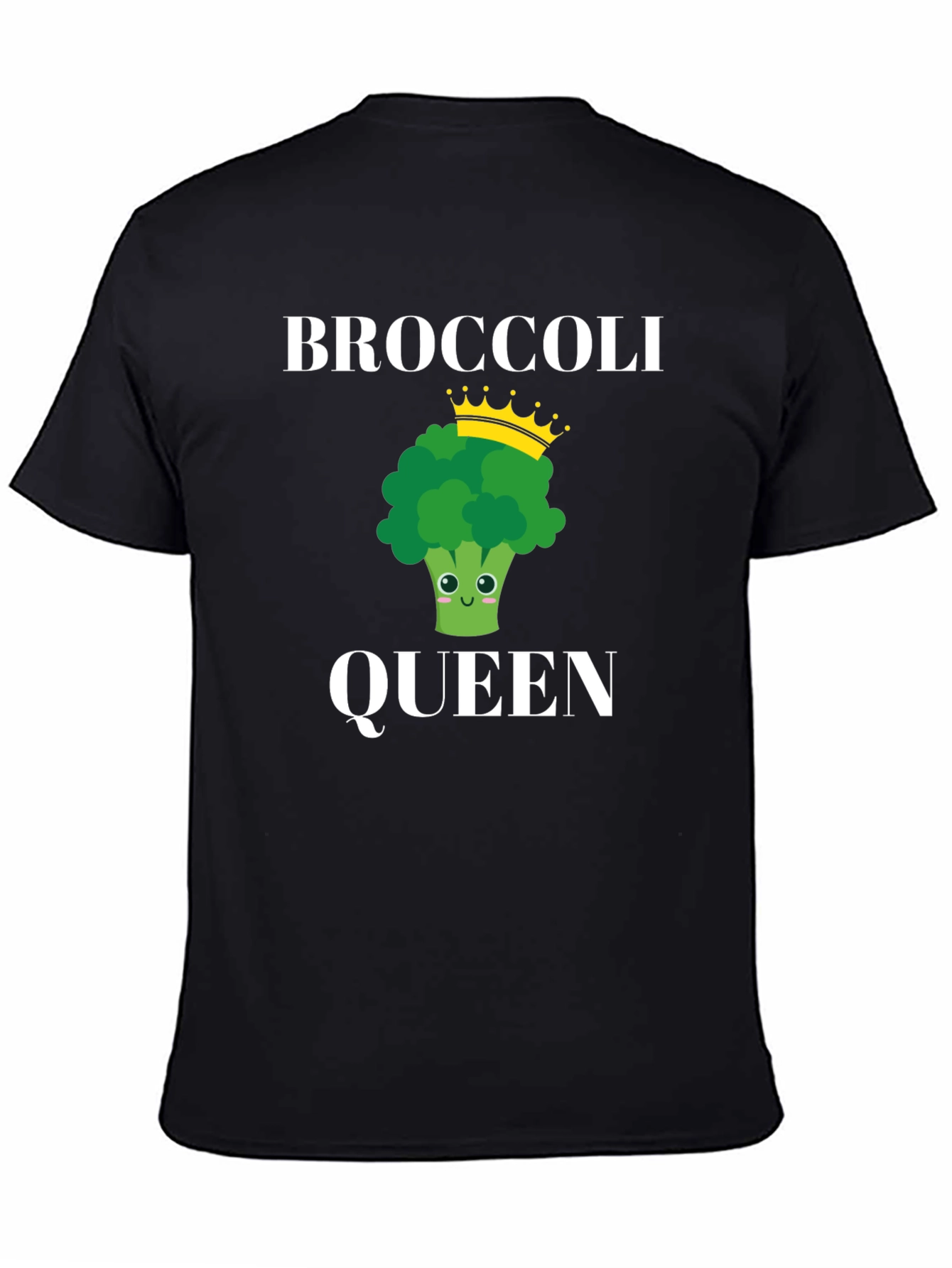 Broccoli Queen Graphic T-Shirt - Novelty Vegan Tee
