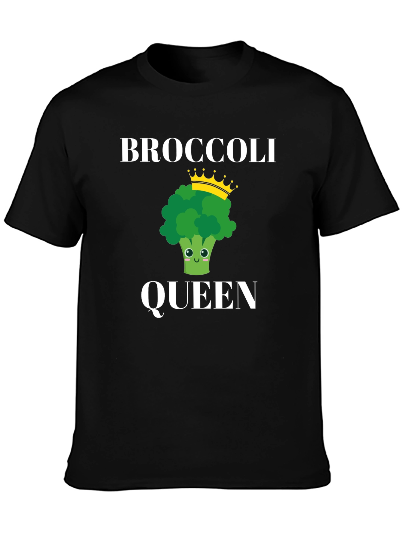 Broccoli Queen Graphic T-Shirt - Novelty Vegan Tee